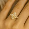 Marquise Cut Engagement Ring, Yellow Gold Plated Silver Jewelry, Women’s Anniversary & Bridal Ring
