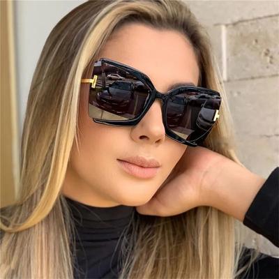 Occhiali da sole T firmati di marca Nuovi occhiali da sole quadrati oversize da donna Occhiali da sole femminili con montatura grande Tonalità colorate per le donne Oculos
