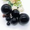 Große Schwarze Obsidian Kugel Runde Feng Shui Kugel Obsidian Kristall Dekorative Kristallkugel Büro
