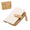 Chiocciola Genuine Leather Smart Key Case with Coin Purse for Women (Cafe LatteIvory)
