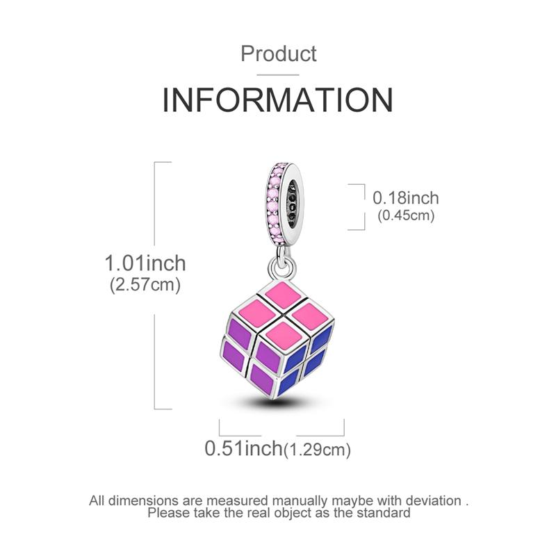 Bedel 925 Zilver Kralen Hanger Magische Kubus Vlinder Kat Dangle Past Op Originele Armband Ketting Bedels Sieraden Cadeau