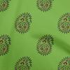 Tela de algodón flexible verde con estampado de bloques para vestidos, por yardas, 40 pulgadas