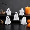 Reusable Halloween Holiday Ornaments 5Pcs Mini Ghost Figurines Tiny Resin Ghosts for Decoration Decorative Miniatures Terrariums Spooky Tiered Trays