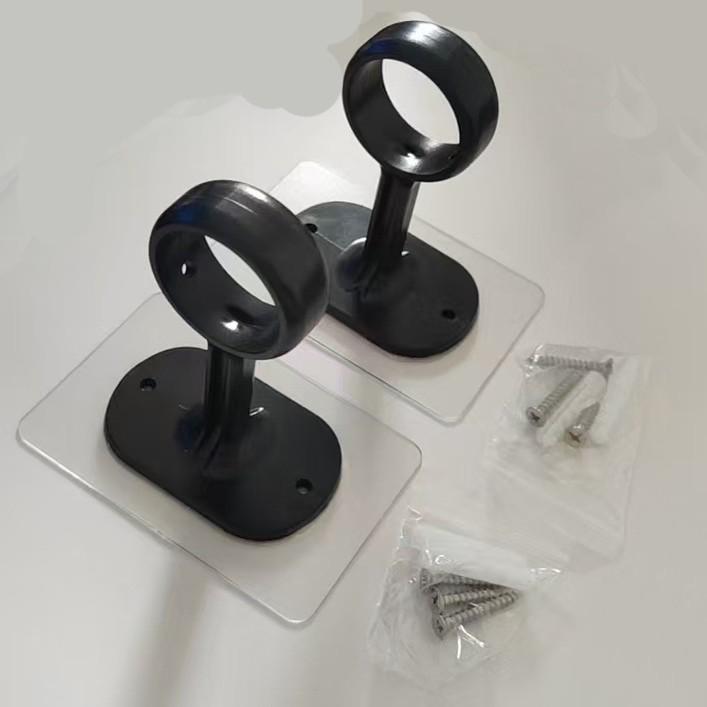 Self-Adhesive No-Drill Ceiling Curtain Rod Hooks & Brackets