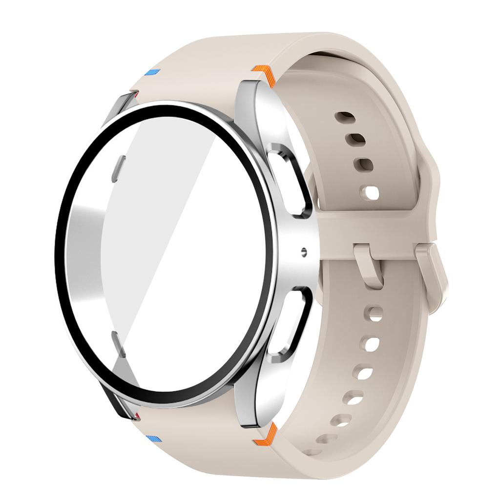 Siliconen Band voor Samsung Watch 7 6 5 4 40mm 44mm 5Pro 45mm Band Met Hoes Schermbeschermer Bumper cover voor Pols Accessoires