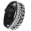 Men's Punk Style Multi-layer Leather Bracelet with Rivets - Hip Hop Fashion Accessory