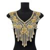 Embroidered Beads Applique for Wedding Dress Evening Gown Sew On Collar Patches Beaded Sequins Sew On Patches Applique