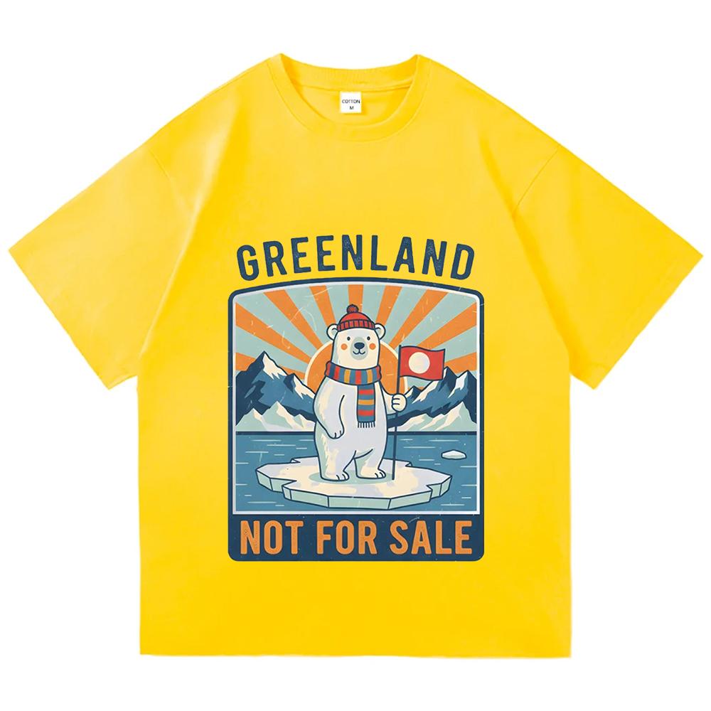 Greenland Not for Sale T-Shirt Fashion Unisex/Women Harajuku Graphic T-Shirt Unisex High Quality Aesthetic Vintage Cotton Shirts