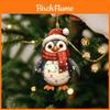Kerstpinguïn autospiegelornament van acryl in cartoonstijl voor de decoratie van het auto-interieur.