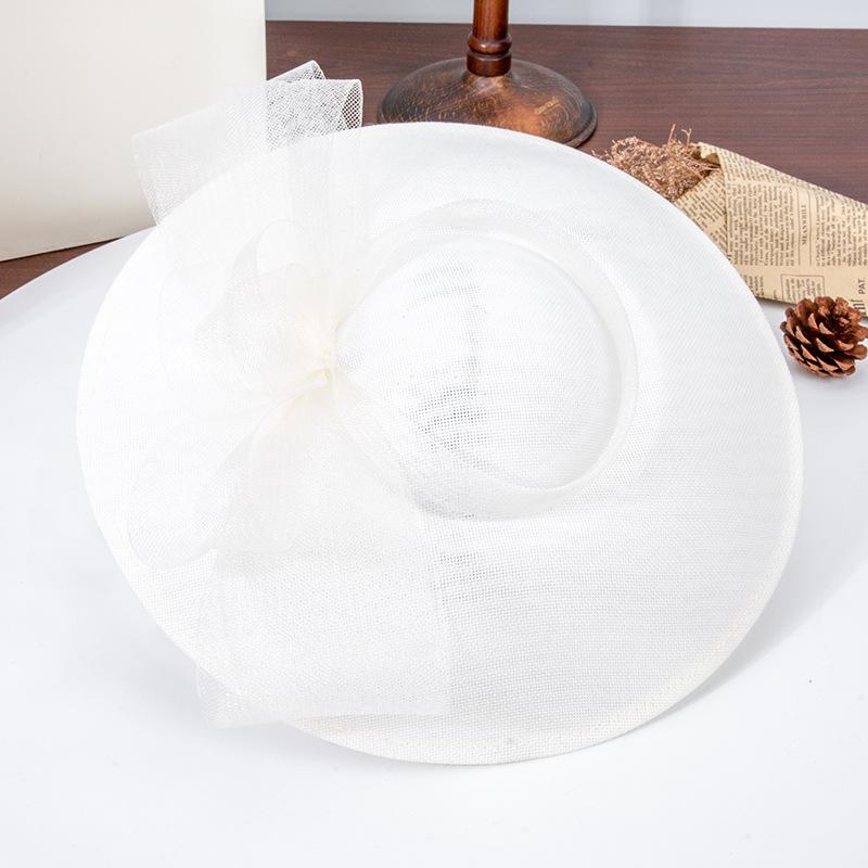 2025 New French Wide Brim Cloche Hat - Vintage Bow Ladies Tea Party Elegant Spring Summer