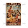 Artificial Male Pilot and Airplane Decorative Plate Vintage Metal Poster Man Cave Home Wall Decor Sign