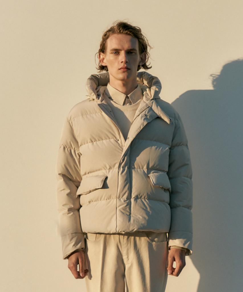 Nonblank Hooded Short Padded Jacket_Light Beige