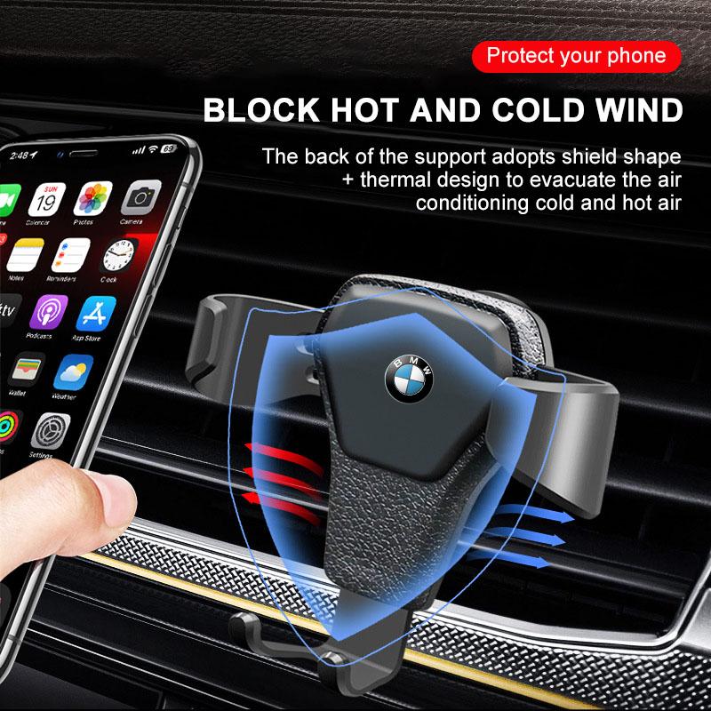 Gravity Car Badge Phone Holder Bracket Air Clip Mount Stand Accessories For BMW M Power F10 F31 E36 E39 E87 E90 X3 X5 X1 E46 E90 F20 Z4