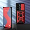 KEYSION Shockproof Armor Case for Realme C85 5G Slide Camera Lens Protection Ring Stand Phone Back Cover for OPPO Realme C85 Pro