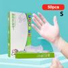 50/100Pcs Disposable Latex Free Gloves Disposable Transparent TPE Gloves Non-Slip Acid Work Safety Food Grade Cleaning Gloves