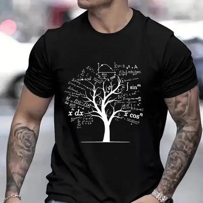 Herr T-shirt Kalkyl Algebra Träd Matematik Lärare Nörd T-shirts Grafiska Toppar Streetwear Herr Oversized Kläder Kortärmade T-shirts