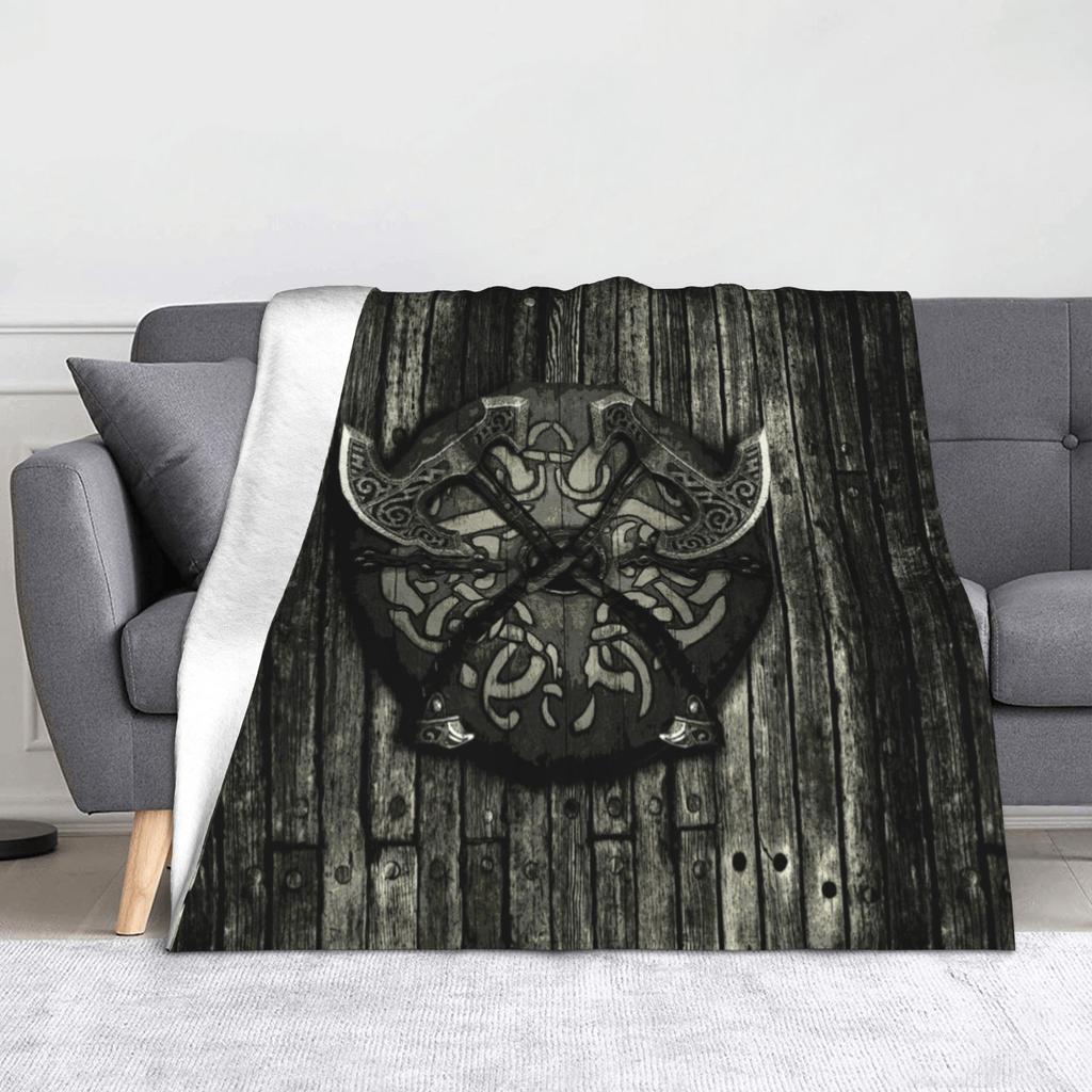 Mjölnir der Hammer von Thor Decke Flanell Herbst/Winter Wikinger Atmungsaktiv Weich Überwurfdecken für Bettwäsche Reise Steppdecke