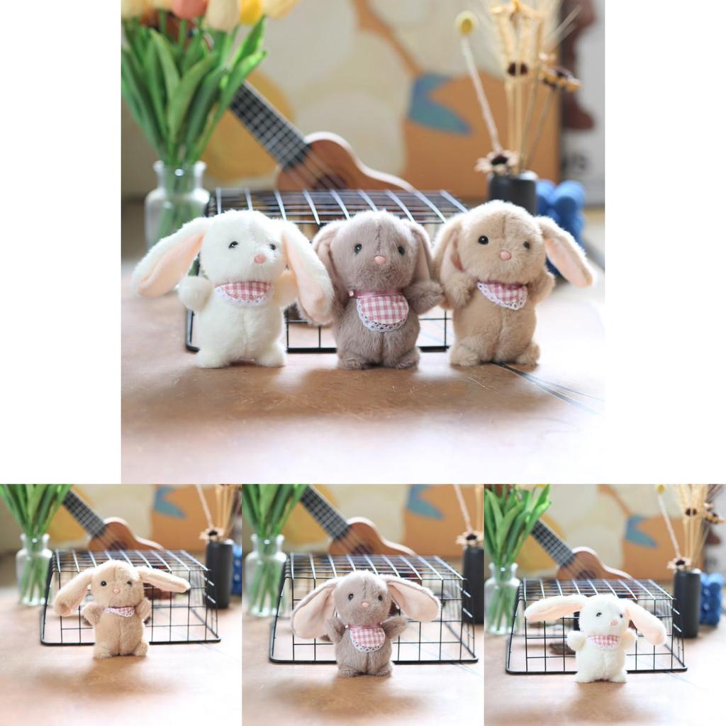 Adorable Fluffy Rabbit Keychain Soft Plush Bag Charm Cute Stuffed Toy