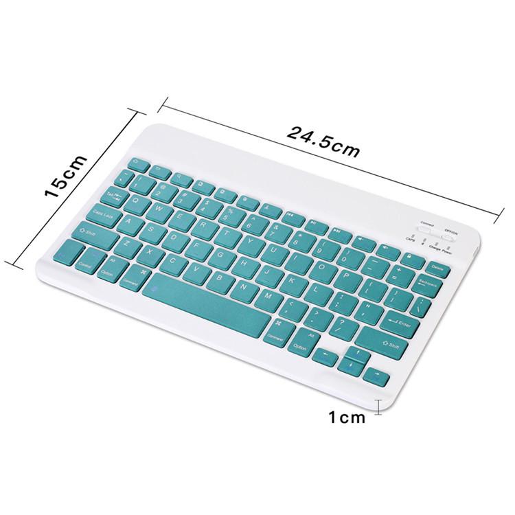 Wireless Bluetooth Keyboard with Colorful Backlight for Mobile Phones and Tablets, Compatible with 7-10 Inch Devices, Luminous Russian Layout