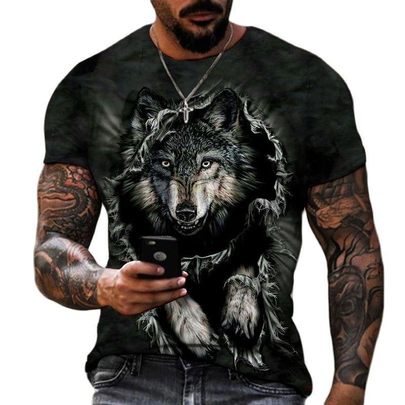 Tricou 3D Animal la Modă pentru Bărbați