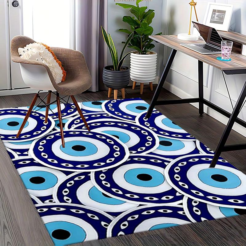 1pc Evil Eye Design Chair Mat - Anime Cartoon Pattern, Non-Slip Carpet for Office Chairs, Suitable for Home Decor, Living Room, Bedroom, Game Room, Fe