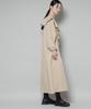 Nano Universe Peach Flared Dress with Detachable Ruffle Size F Women's Collar, Beige, 040, 673-5219329