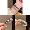 Geometric Zircon Open Cuff Bracelet With Cubic Zirconia For Elegant Office Wear