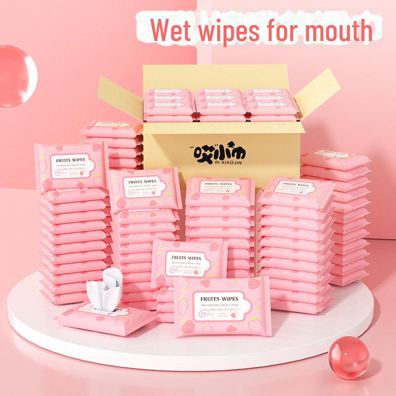 Infant & Child Wet Wipes - Portable for Hand & Mouth, 10-Piece Family Pack