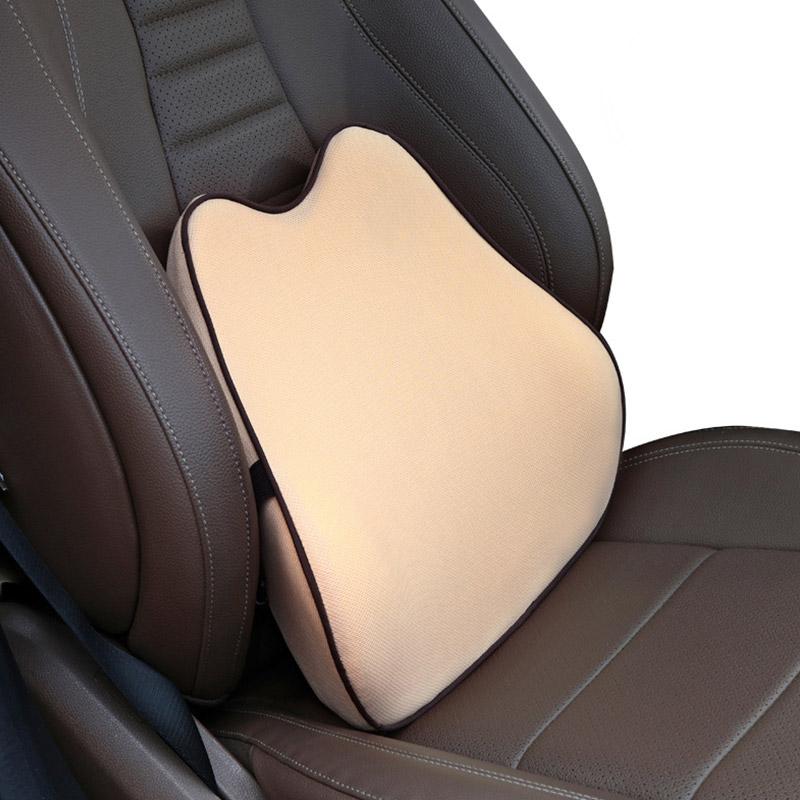 Almofada para encosto de cabeça de carro, suporte lombar com memória de pescoço, algodão respirável, almofada para encosto de cabeça, assento