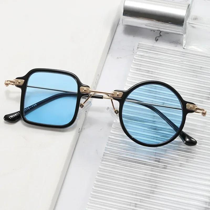 Square Round Sunglasses Retro Uv400 Clear Men Punk Sun Glasses Ocean Lens Shades For Women Men Eil Homme