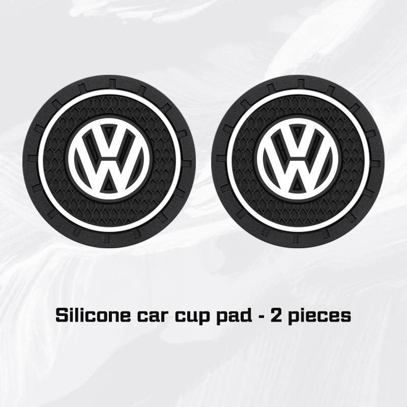 EFG1 Car Water Cup Mat Silicone Coaster for VW Volkswagen Golf 7 8 MK8 ID.3 4 Polo Tiguan Passat B5 Touareg Anti-slip Pad Accessories