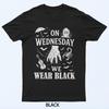 Funny Horror Hand On Wednesdays We Wear Black Halloween T-Shirt