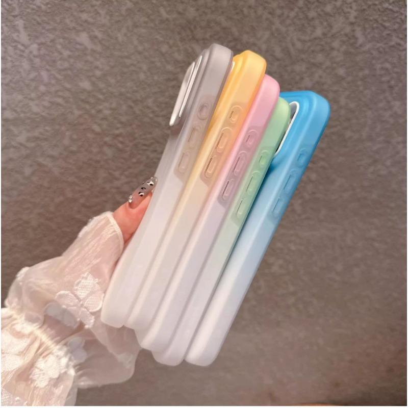 Applicable To IPhone17PROMAX Two in one Jelly Gradient Magnetic Suction Phone Case Apple 16 Anti Fall Protection Case 15