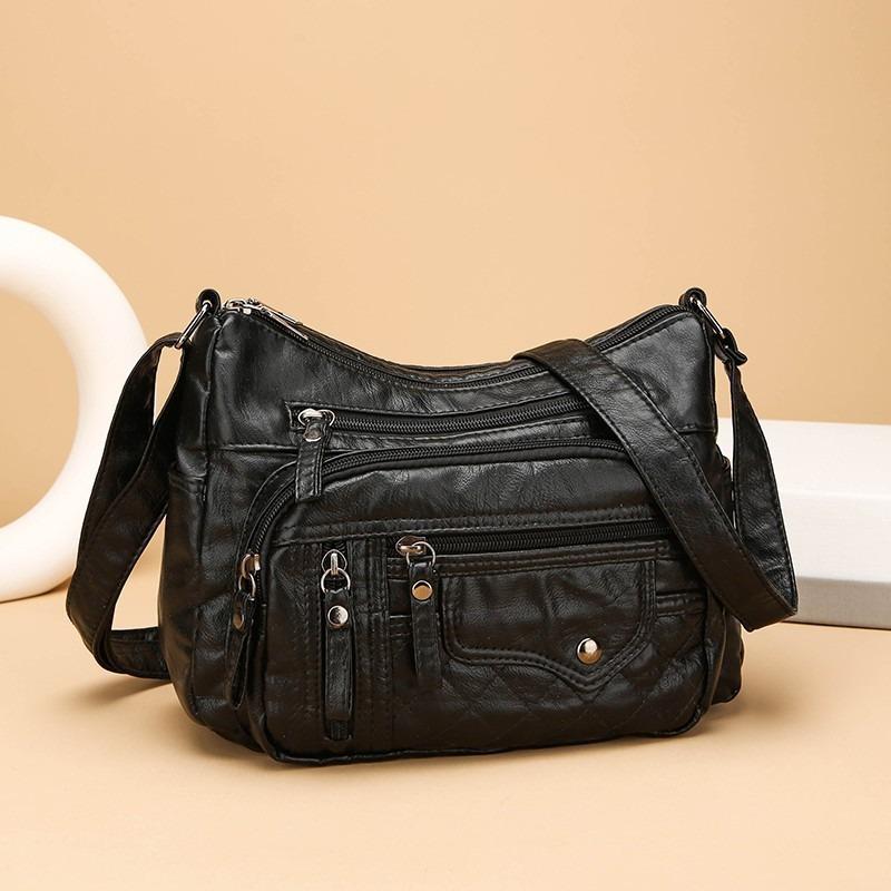 Damen Umhängetaschen aus weichem Leder, lässige Damen-Umhängetaschen mit mehreren Taschen, Retro-Handtaschen, Damen-Schultertaschen