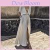 Elegant Women Deep V Neck Maxi Dress With Half Sleeve For Summer Beach Holidays