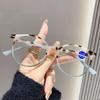 Anti Blue Light Portable Round Frame Reading Glasses High-definition Reading and Eye Protection Presbyopia Glasses  0 To+4.0