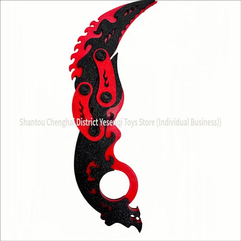 3D Printing Folding Dragon Claw Knife Children'S Decompression Toy Finger Gyro Antistress Gift For Kids Adults Stress Relief Toy