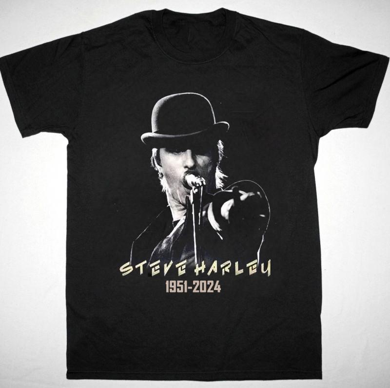 T-shirt unisexe noir « Steve Harley Memories », cadeau idéal pour les fans. Toutes tailles disponibles.
