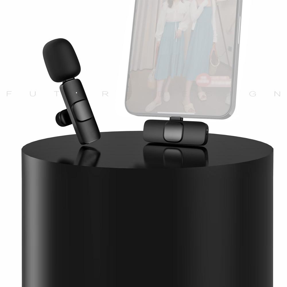 Mini Wireless Lavalier Microphone Clip-on Omnidirectional Mic Transmitter Receiver Microphone