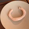 Fashion Unique Irregular Acrylic Cuff Bracelets for Women Simple Texture Multicolor Geometric Open Bangle Female Jewelry