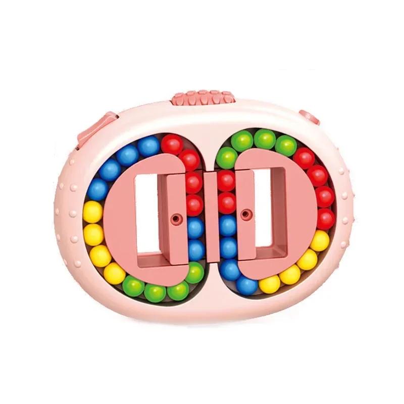 Rotating Magic Beans Cube Fingertip Fidgeted Toys Kids Adults Stress Relief Spin Bead Puzzles Children Education Intelligence