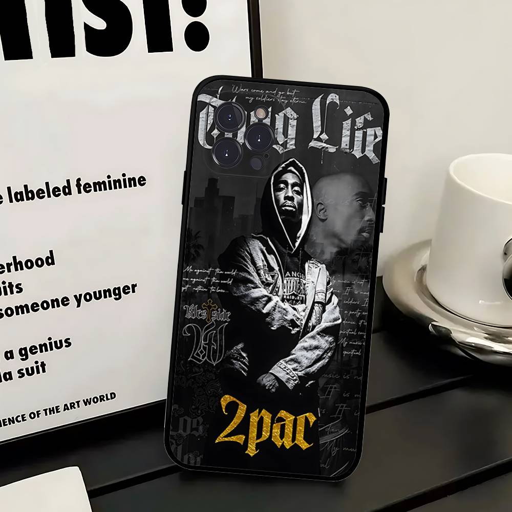 ראפר 2pac זמר טופאק 2 כיסוי טלפון לאייפון 17 16 פרו מקס 15 14 13 12 11 מיני פלוס כיסוי