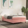 Vidaxl Bed Frame, Pink, 140X190 Cm, Velvet