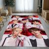 Fashion B-BTS Kpop Star Living Room Non-Slip Area Rug Soft Carpet for Bedroom Kids Playroom Sofa,Home Decor Doormat Gift