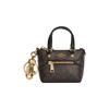 Coach Gallery Zip Closure External Pocket Keychain Coated Canvas And Smooth Leather Mini Bag Women Bags Brown CC895-IMAA8