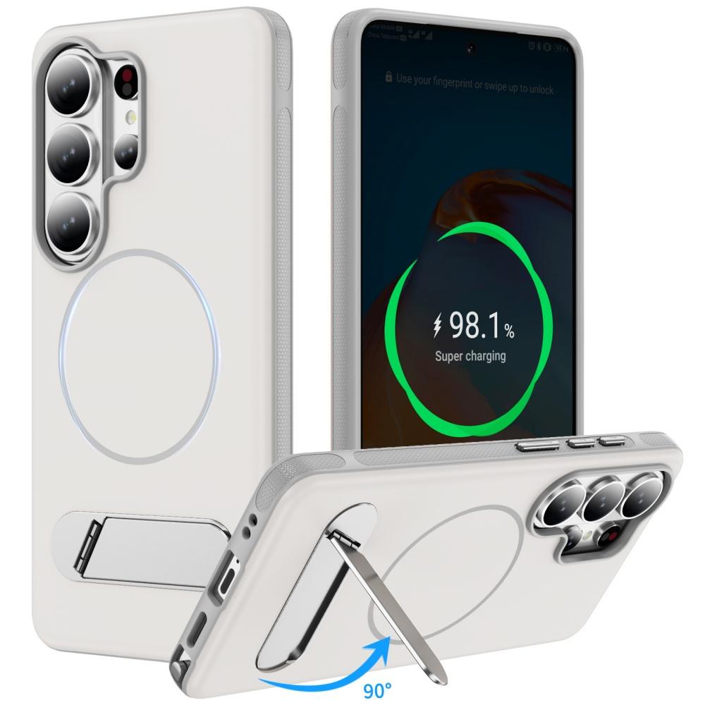 Husă de telefon metalică mată cu suport magnetic pentru Samsung S26 S25 Ultra S24 S26 S23 Plus S25 FE Pentru Magsafe Încărcare wireless