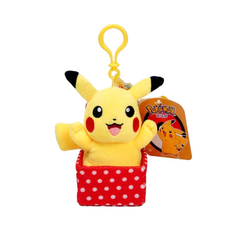 Pokemon Pikachu Bisasam Glumanda Kawaii Plüschtier Anhänger Schultasche Rucksack Anhänger Schlüsselanhänger Kleine Puppe Geburtstagsgeschenk