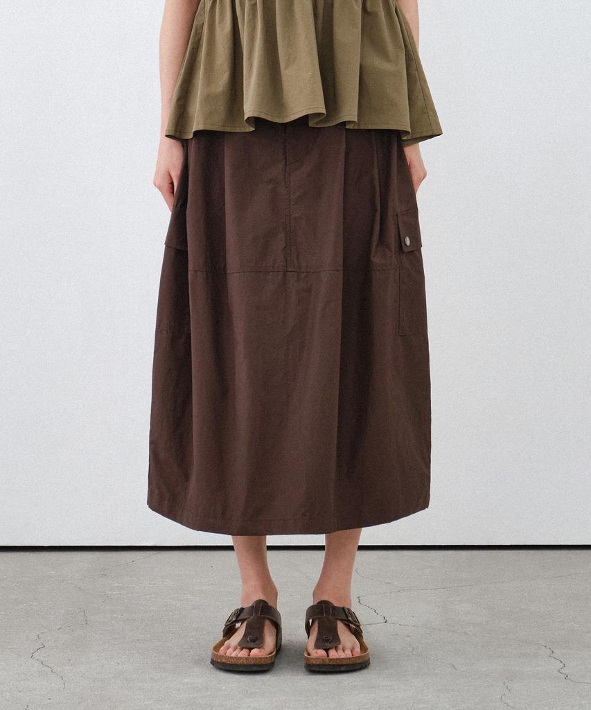 Hilliment Women'S Cargo Balloon Skirt (Brown)