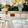 Plastové skleničky na šampaňské Průhledné sklenice na víno Nerozbitné Opakovaně použitelné Poháry na víno Elegantní nápojové sklo na svatby večírky přípitky