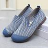 24 New Cloth Shoes Women's Single Shoes Soft Sole Anti Slip Breathable Comfortable Casual Shoes for Middle and Elderly Mom